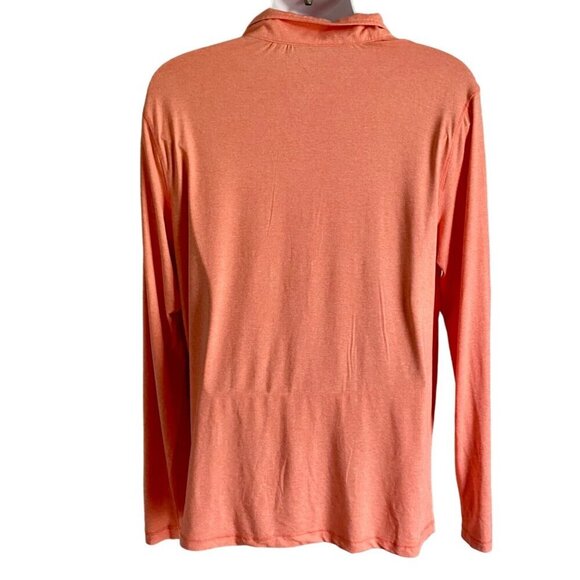 Golf America Long Sleeve Quarter Zip Light Orange Top Men's Large NEW - Picture 6 of 9